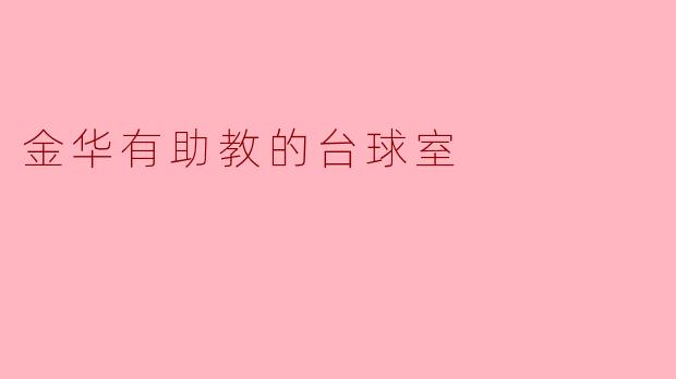 金华有助教的台球室