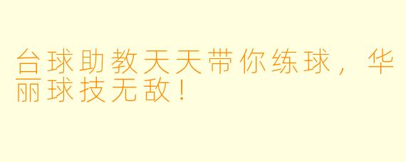 台球助教天天带你练球，华丽球技无敌！