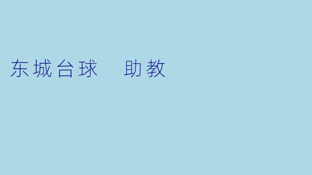 东城台球 助教