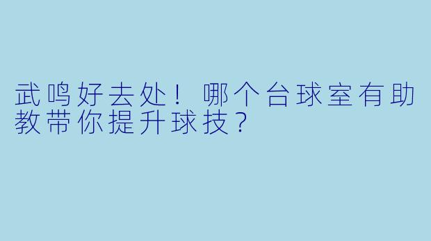 武鸣好去处！哪个台球室有助教带你提升球技？