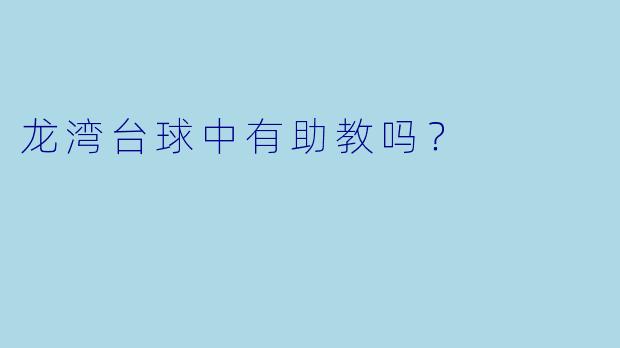 龙湾台球中有助教吗？
