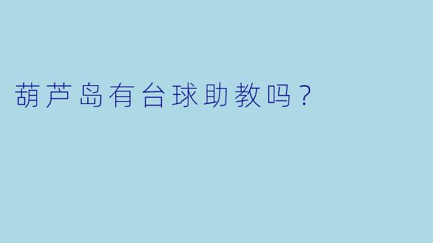葫芦岛有台球助教吗？