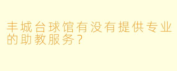丰城台球馆有没有提供专业的助教服务？