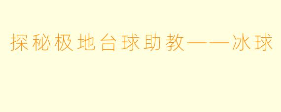 探秘极地台球助教——冰球