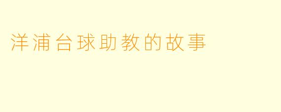 洋浦台球助教的故事