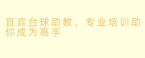宜宾台球助教，专业培训助你成为高手
