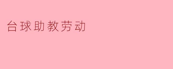 台球助教劳动