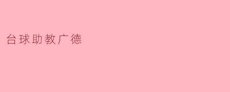 什么是台球助教广德？