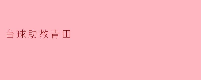台球助教青田