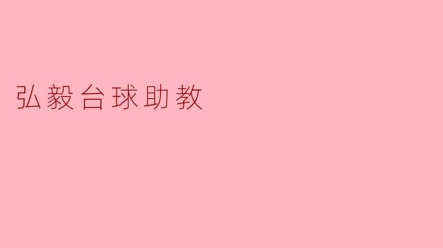 弘毅台球助教