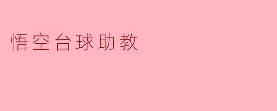 悟空台球助教