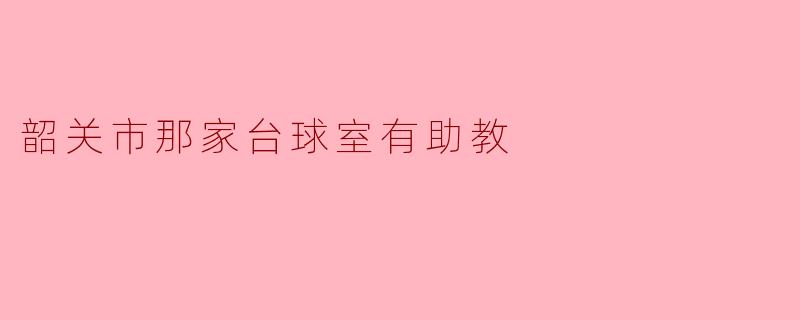 韶关市那家台球室有助教