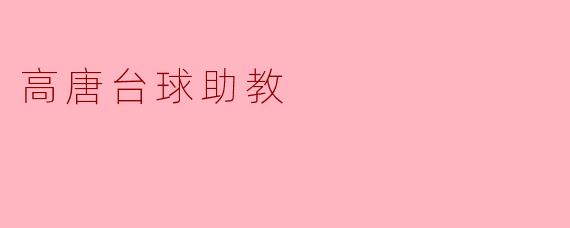 高唐台球助教