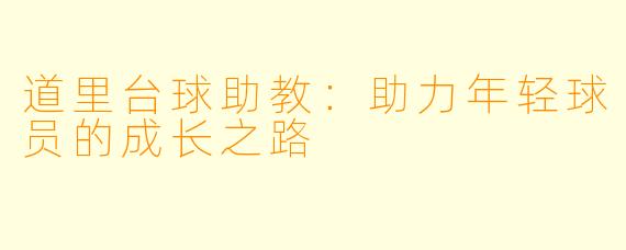 道里台球助教：助力年轻球员的成长之路