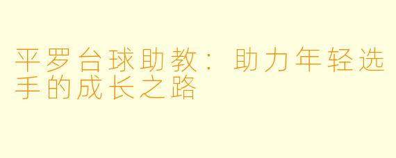 平罗台球助教：助力年轻选手的成长之路