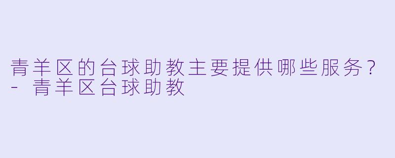 青羊区的台球助教主要提供哪些服务？