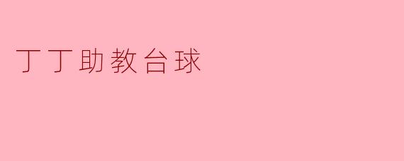 丁丁助教台球