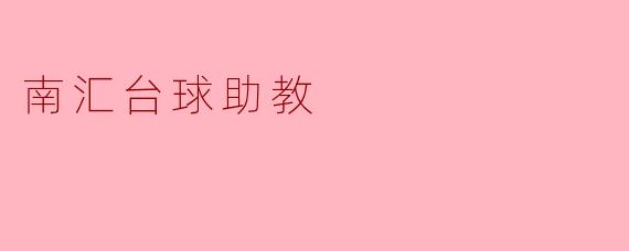南汇台球助教的主要职责是什么？