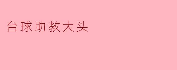 台球助教大头