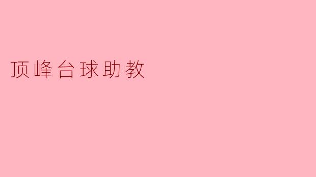 顶峰台球助教的主要功能是什么？**
