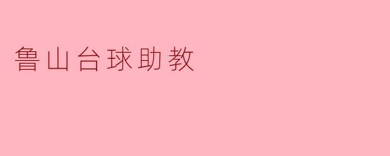 鲁山台球助教