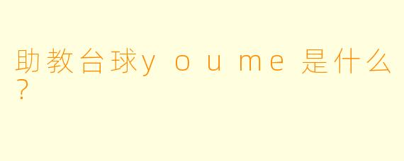 助教台球youme是什么?