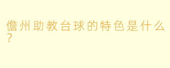 儋州助教台球的特色是什么？  