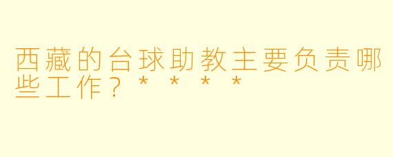 西藏的台球助教主要负责哪些工作?****