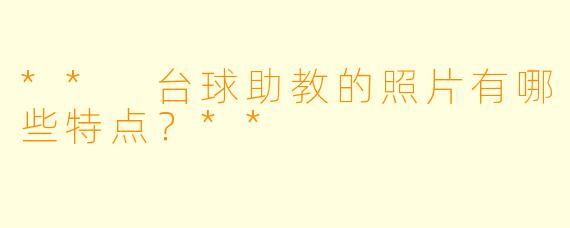 ** 台球助教的照片有哪些特点?**