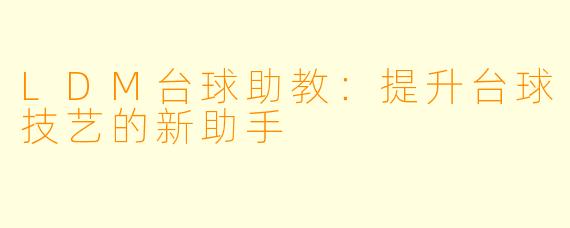 LDM台球助教：提升台球技艺的新助手