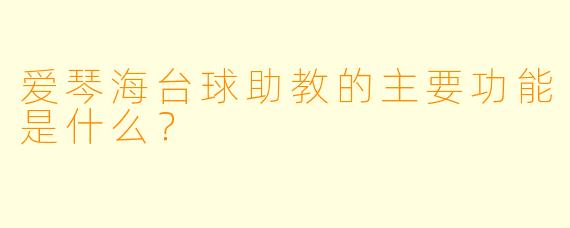 爱琴海台球助教的主要功能是什么？