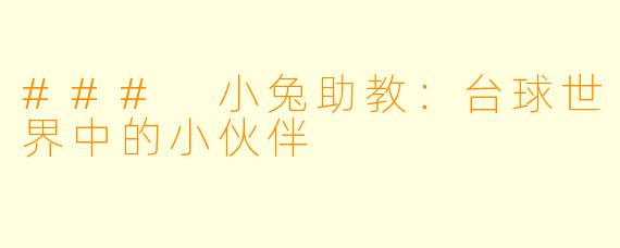 ### 小兔助教：台球世界中的小伙伴