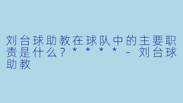 刘台球助教在球队中的主要职责是什么？****