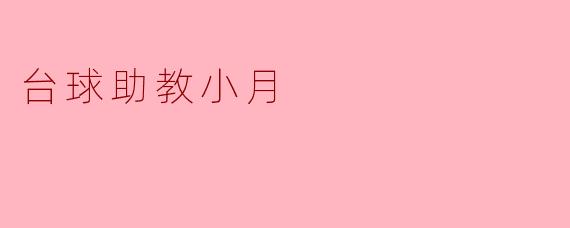 台球助教小月的主要功能是什么？**