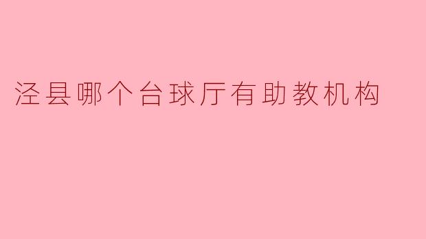 泾县哪个台球厅有助教机构？****