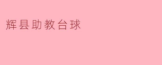 辉县助教台球