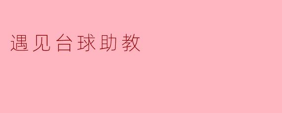 ### 遇见台球助教