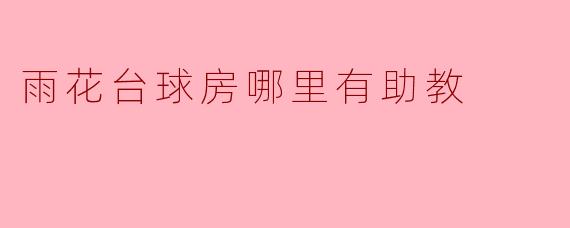 雨花台球房哪里有助教