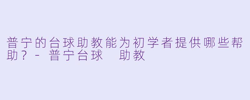 普宁的台球助教能为初学者提供哪些帮助？