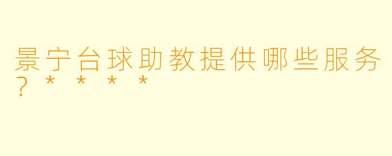 景宁台球助教提供哪些服务？****