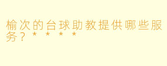 榆次的台球助教提供哪些服务？****
