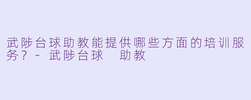 武陟台球助教能提供哪些方面的培训服务？