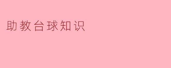 助教台球知识
