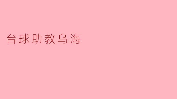 台球助教乌海
