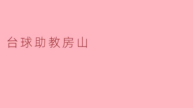 台球助教房山
