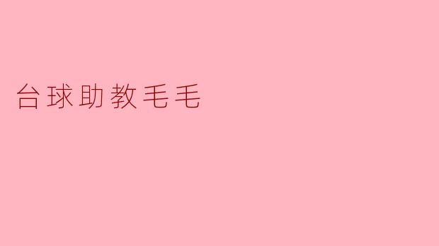 台球助教毛毛