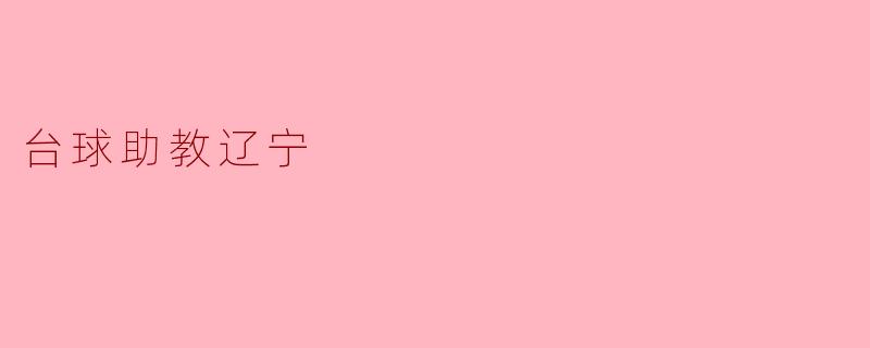 台球助教辽宁