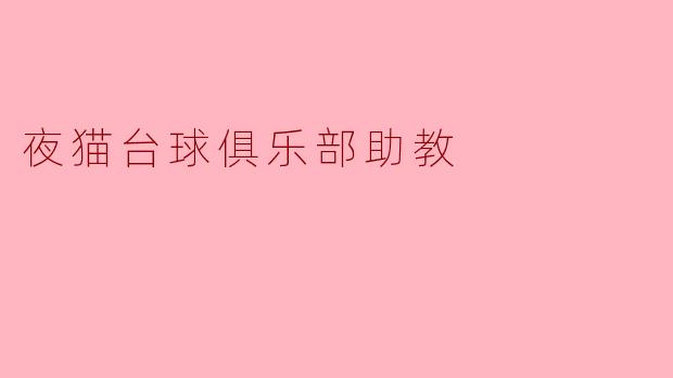 夜猫台球俱乐部的助教主要负责哪些工作?**