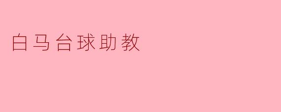白马台球助教