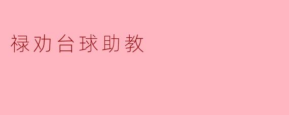 禄劝台球助教